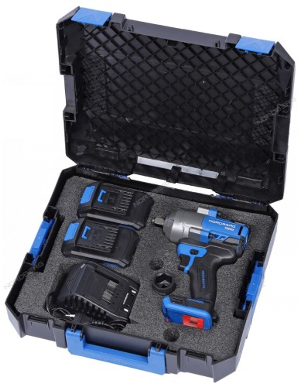 Гайковерт аккумуляторный NORDBERG NE805K 21В, 1000 Нм, два 4A аккум. и зар. уст., в кейсе