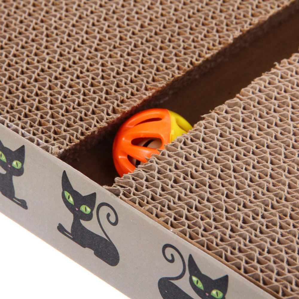 Когтеточка - лежанка для кошек «МУРРРЛЫКА», котик, 42*23*12см