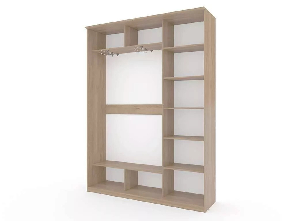 Шкаф купе Модерн 1776х450 3-х дверный 2-х секционный фотопечать №1 ясень