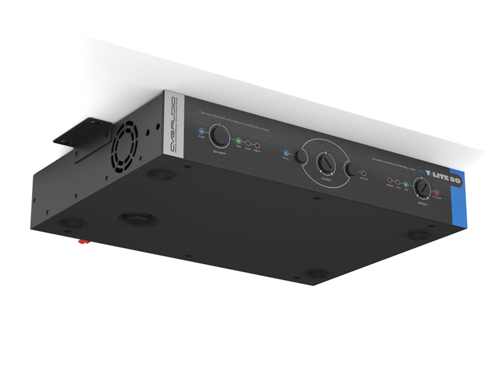 CVGAUDIO NEXT T-LITE 80 Профессиональный микшер-усилитель 80W/100V, D-class, 2 Aux-in, Mic in, подключение внешних панелей управления, 1U