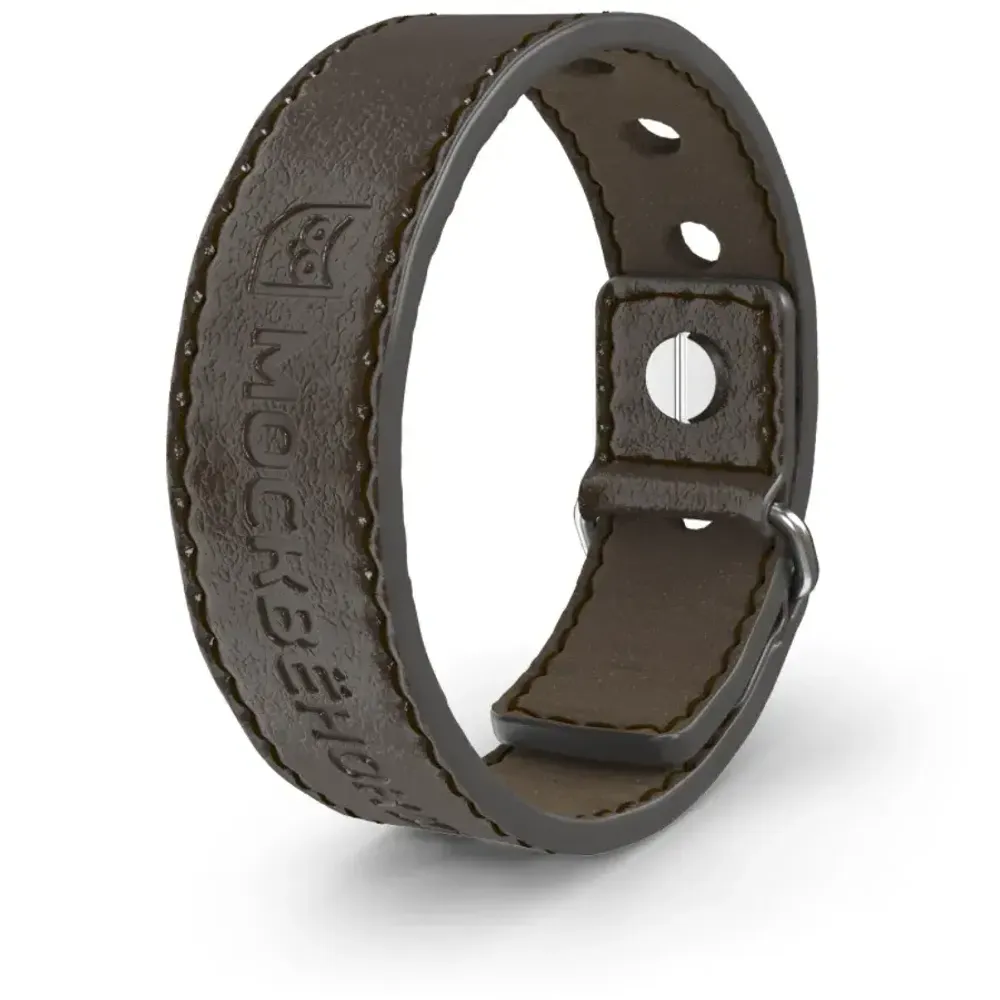 Кожаный браслет Москвёнок STYLE тёмно-коричневый (проход + питание)