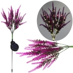 Светильник на солн.батарее (фигура на спице с подсветкой) «Лаванда» 73см, Фиолетовый (свечение тепл.белый)