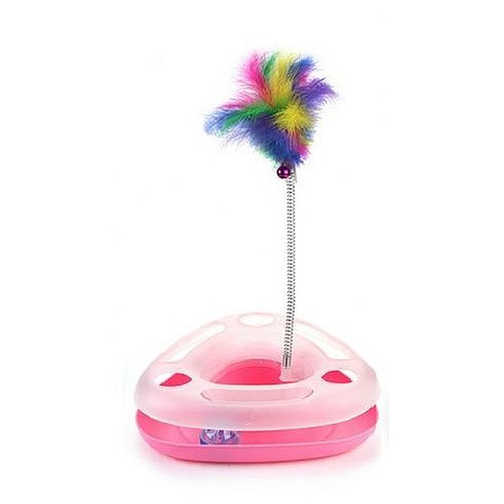 20,7903 Игрушка трек-треугольник с пером на пружине 27 см х 7,5 см