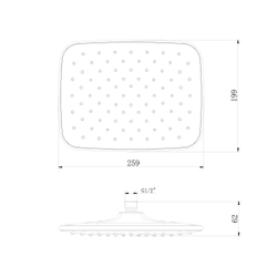 Лейка Lemark LM8133C для верхнего душа, 1-функциональная