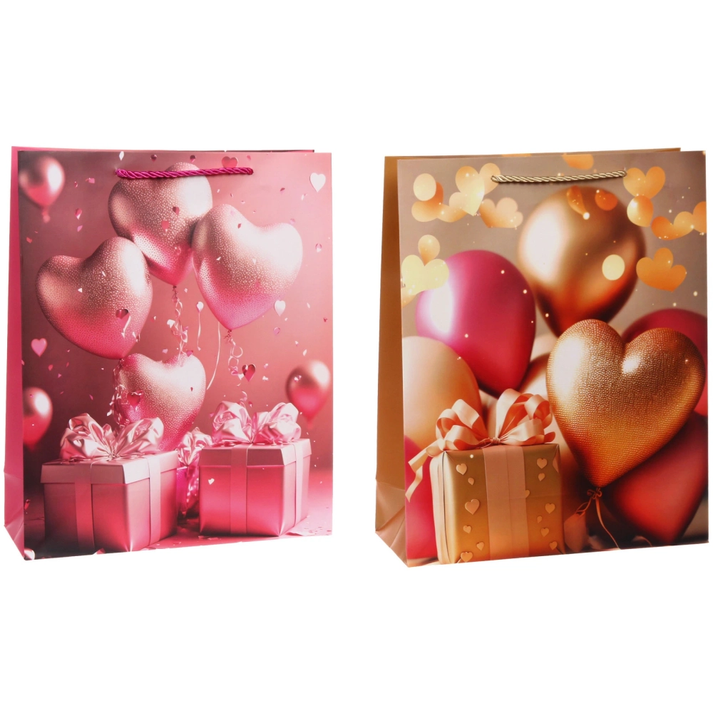 Пакет подарочный «Море сердец» 26*32*10 см