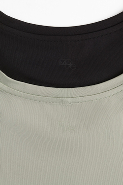 H&M Два спортивных топа DryMove™, черный/зеленый