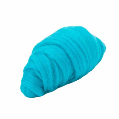 Шерсть для валяния "ТРО", тонкая мериносовая шерсть 100г, яр.голубой