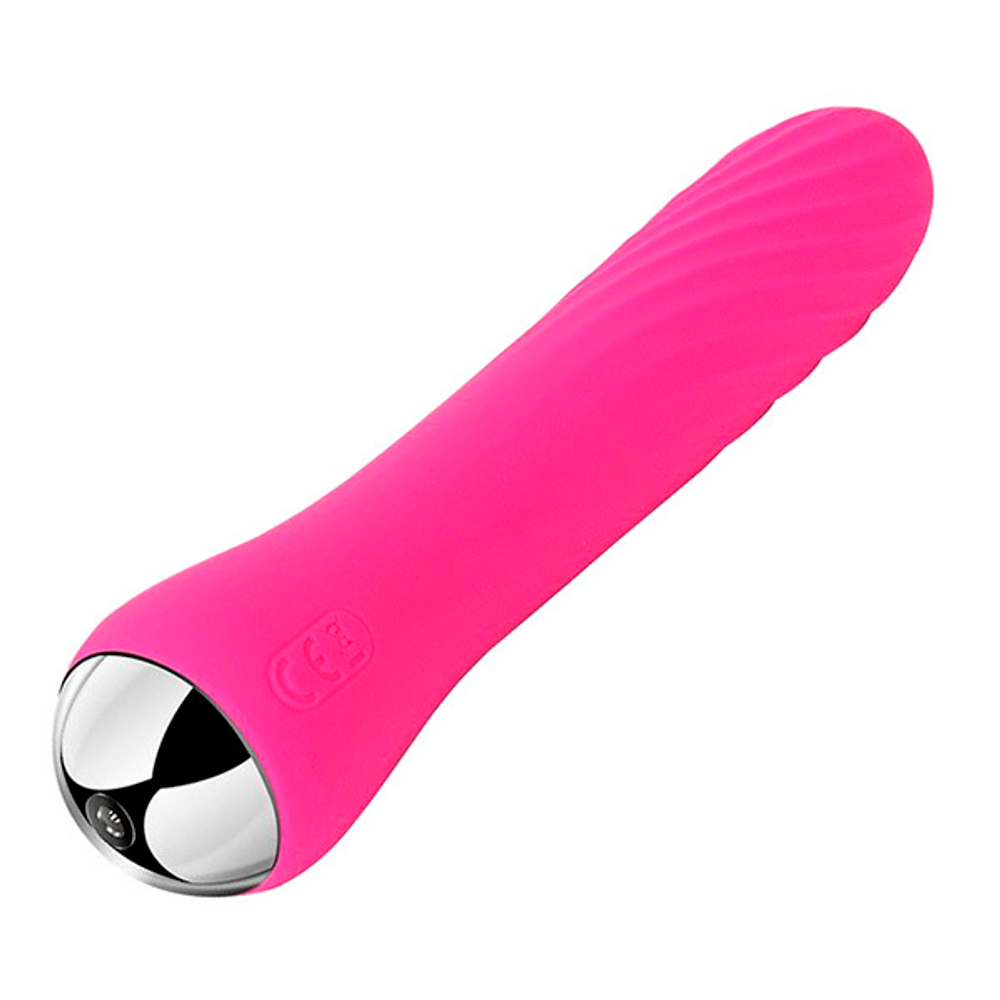 Сливово-розовый вибратор 19,5см со спиралевидным рельефом и функцией нагрева Svakom Anya Flexible Warming Vibrator SUV03B