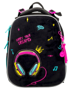 Ранец школьный ПандаРог Music Lover, 380х290х160 мм, 2 отделения, 2 кармана, анатомическая спинка
