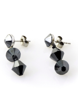 4716 Coeur de Lion длинные серьги-пуссеты с кристаллами Сваровски.