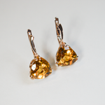 Серьги с натуральным цитрином