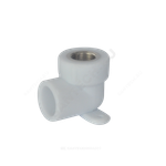 Угольник PP-R комбинированный белый Дн 20х1/2" ВР с креплением PRO VALFEX 10120020-PRO