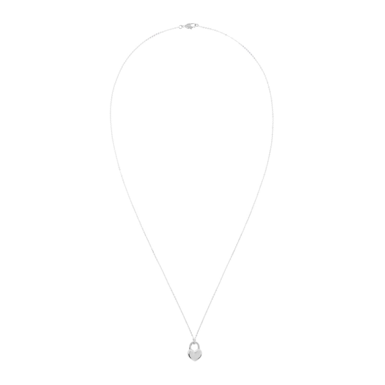 Колье Heart Lock Necklace - Silver
