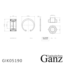 Подшипник ступицы передний SUZUKI Swift III/Liana/Ignis 01 GANZ GIK05190