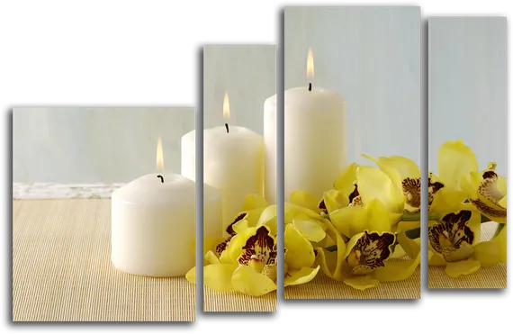 Модульная картина "Желтые орхидеи"