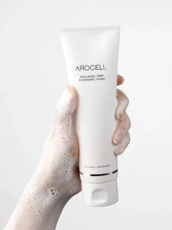 Коллагеновая пенка для глубокого очищения кожи AROCELL Collagen Deep Cleansing Foam 120мл