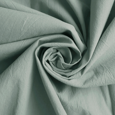 Батист стоунвош однотонный, 90 гр/м2, 148 см, серо-зелёный