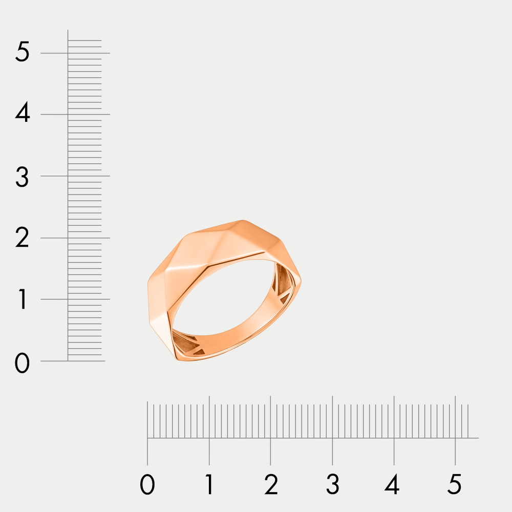 Женское кольцо из розового золота 585 пробы без вставки (арт. 121-2340)