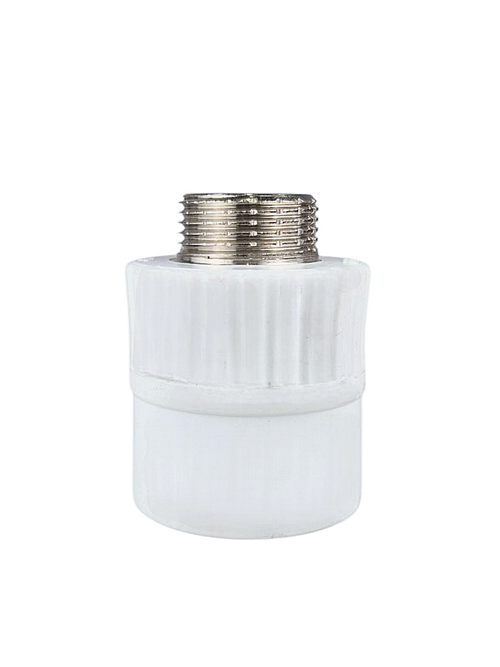 Муфта комбинированная PPR наружная резьба 32х 3/4,  белый, РТП (80/20)