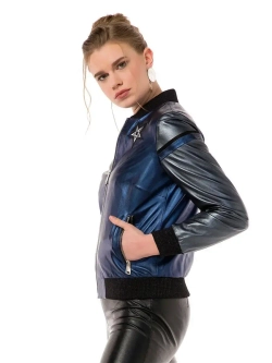 Куртка женская натуральная кожа, бомбер