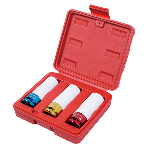 МАСТАК (006-43C) Набор ударных глубоких шестигранных головок 1/2", 17, 19, 21 мм, пластиковое покрытие, кейс, 3 предмета