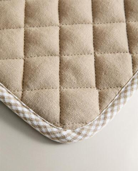 ZARA HOME ПРИХВАТКА ИЗ ХЛОПКА, СЕРОВАТО-КОРИЧНЕВЫЙ