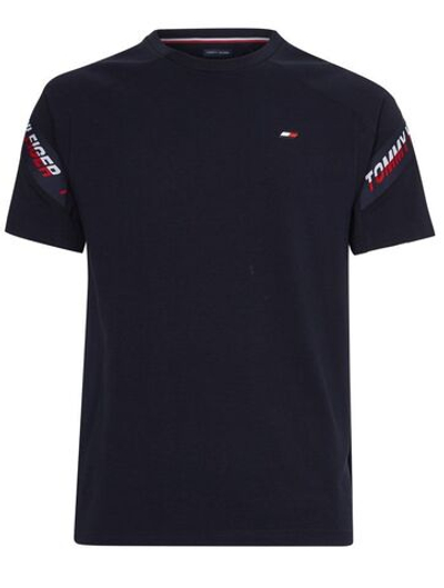 Футболка мужская теннисная Tommy Hilfiger Tape SS Tee - desert sky