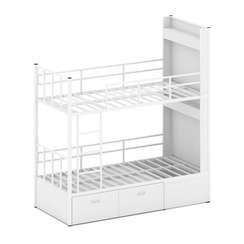 Overnight Кровать 2-х ярусная ON.K2-001 Белый/Металл Белый 2080*950*2260