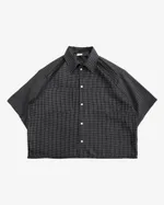 Рубашка БИЧ укороченная оверсайз черная