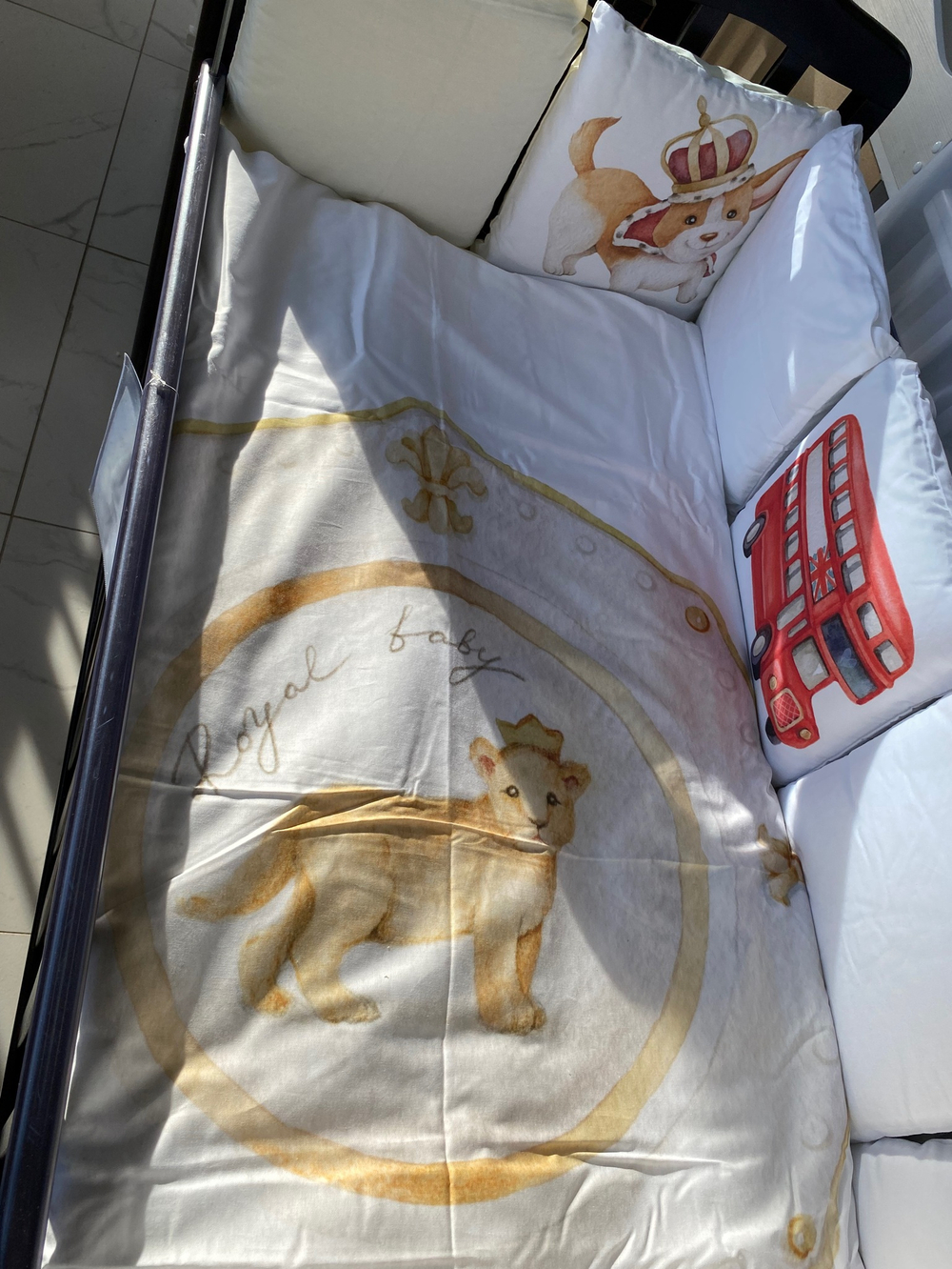 Комплект постельного белья 6-ти преметный (подушечки 17 предметов) "Детская история" АНГЛИЯ сатин