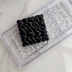 819 | Форма для шоколадных плиток "Сердца" (275*135мм)