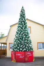 Уличная елка ствольная "Альпийская сосна" (Леска бело-зеленая) 18 м