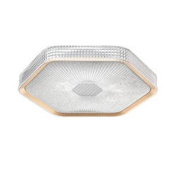7746/48L PIKO LED SN 000 Светильник металл/пластик/прозрачный/золотистый LED 48Вт 3000-4000-6000K 425х385 IP20 пульт ДУ SPARKS