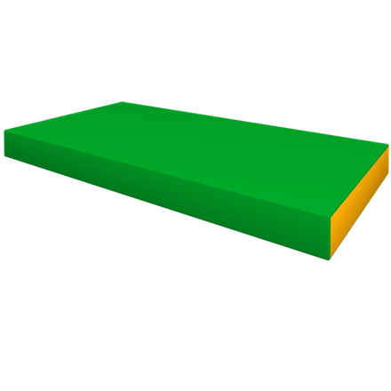 Элемент мягкой формы 1200x600x100 (зеленый/жёлтый)