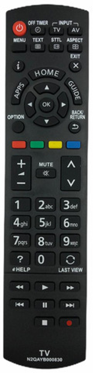 Пульт для телевизора PANASONIC N2QAYB000830