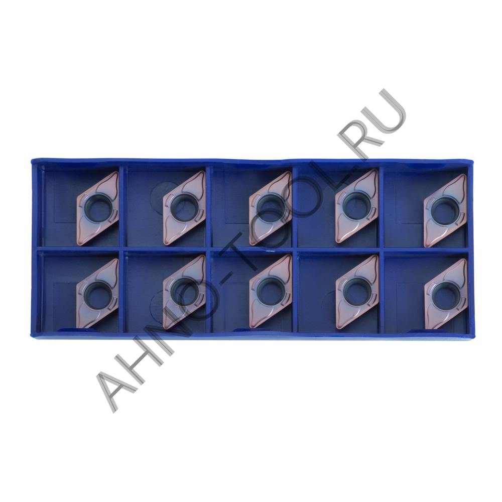 Пластина твердосплавная ISO DCMT11T304-MFA APM20B AHNO по жаропроч. и нерж.стали, получистовая