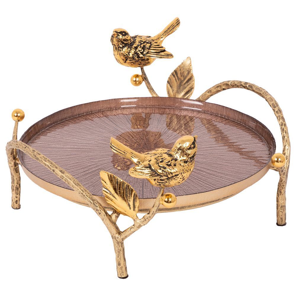 Фруктовница-конфетница Терра (поднос) Бронза Шоколадный