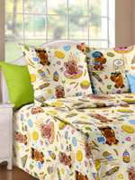 Постельное белье 1 5 спальное детское, перкаль, наволочка 70х70, 100% хлопок