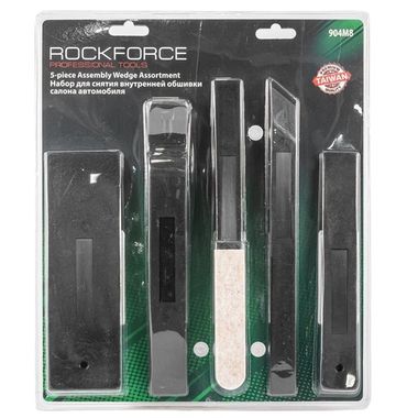 Набор инструментов для демонтажа внутренней обшивки салона автомобиля 5пр.(ДхШ: 250х20, 249х20, 231х29.5, 192х59, 190х28), в блистере RockForce##Rock FORCE RF-904M8