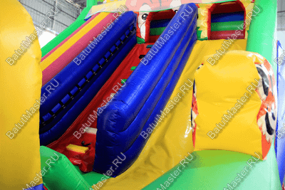 Коммерческий батут "Тигриная страна" с горкой-тоннелем, 10*6*5 м