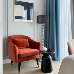 8079/1F NEOCLASSI LN25 369 хром/черный металл/текстиль Торшер E27 1*60W 220V NAVILA