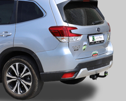 Фаркоп Лидер-плюс для Subaru Forester 2018-2024. Требуется подрезка бампера. Нагрузки: 1500/75 кг, (без электрики в комплекте) - S308-A