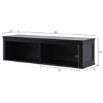 Полка навесная с 2 секциями Хемнэс Hemnes/ Кымор, 124х34х37 см, черный