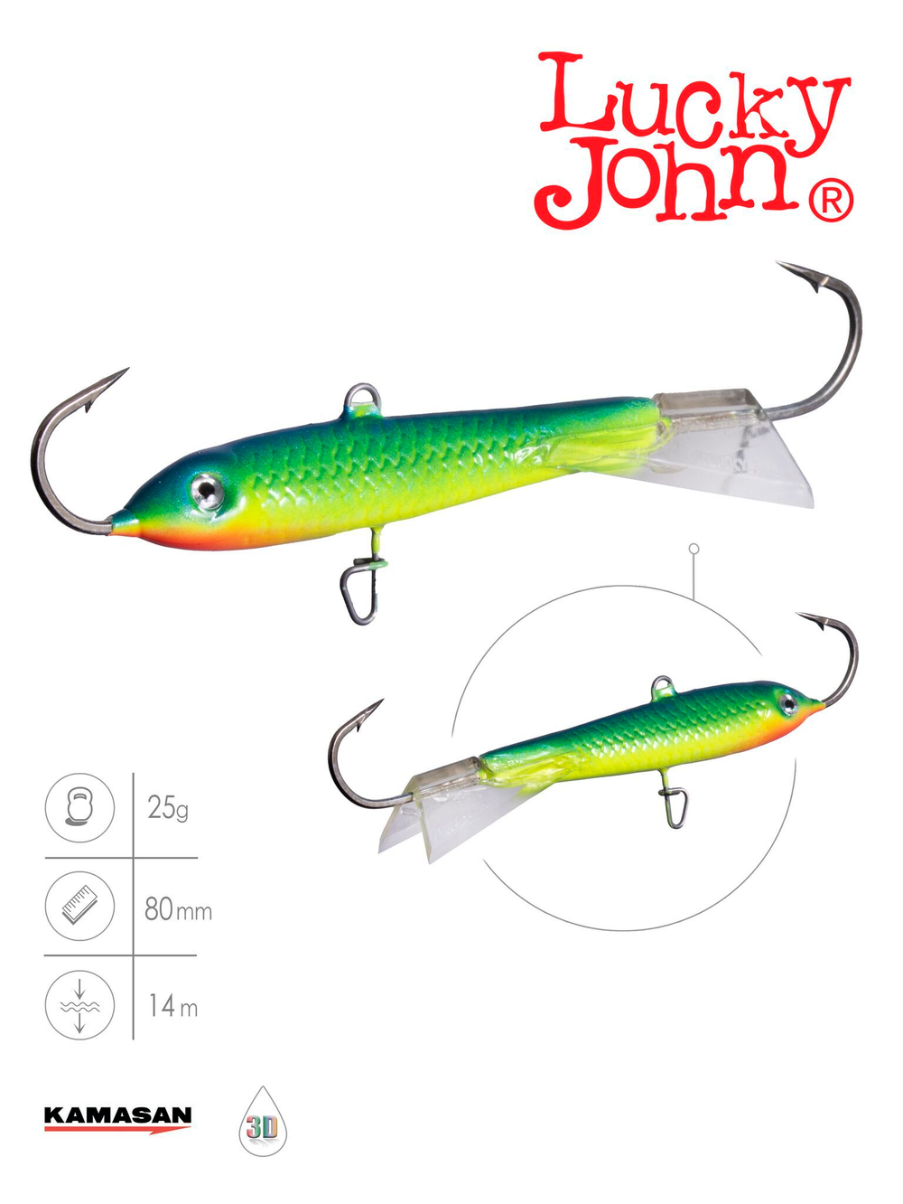 Балансир Lucky John CLASSIC 8 80мм/29
