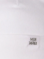 Шапка для девочек осенняя, с ушками белая