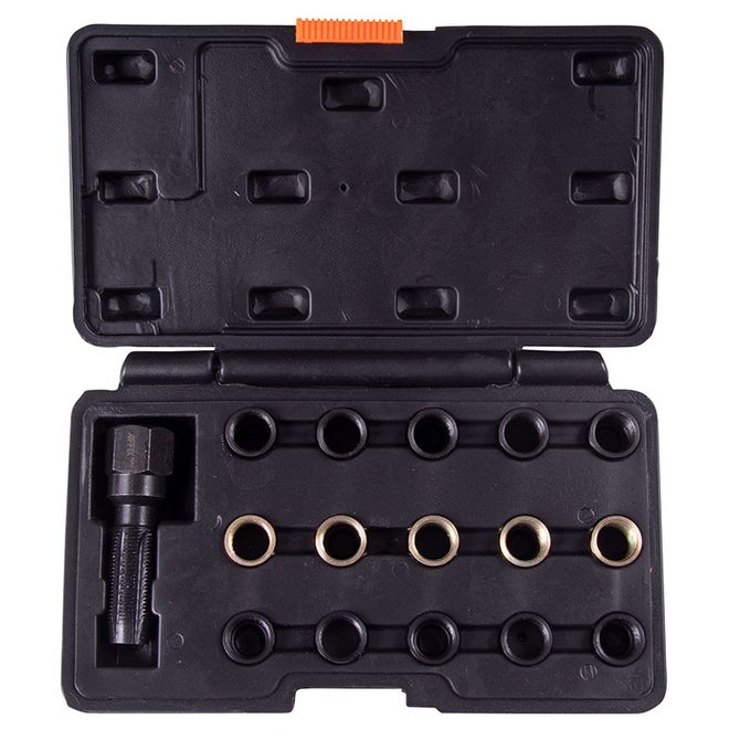 AFFIX (AF10312116C) Метчик для восстановления свечной резьбы, набор ремонтных вставок (футорок), кейс, 16 предметов