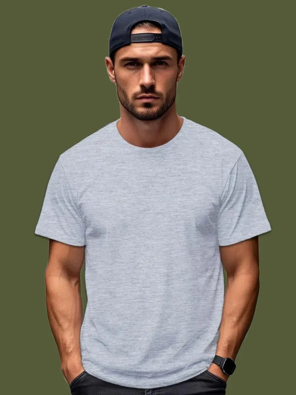 Футболка Взрослая.Премиум однотонная.Набор 2 шт