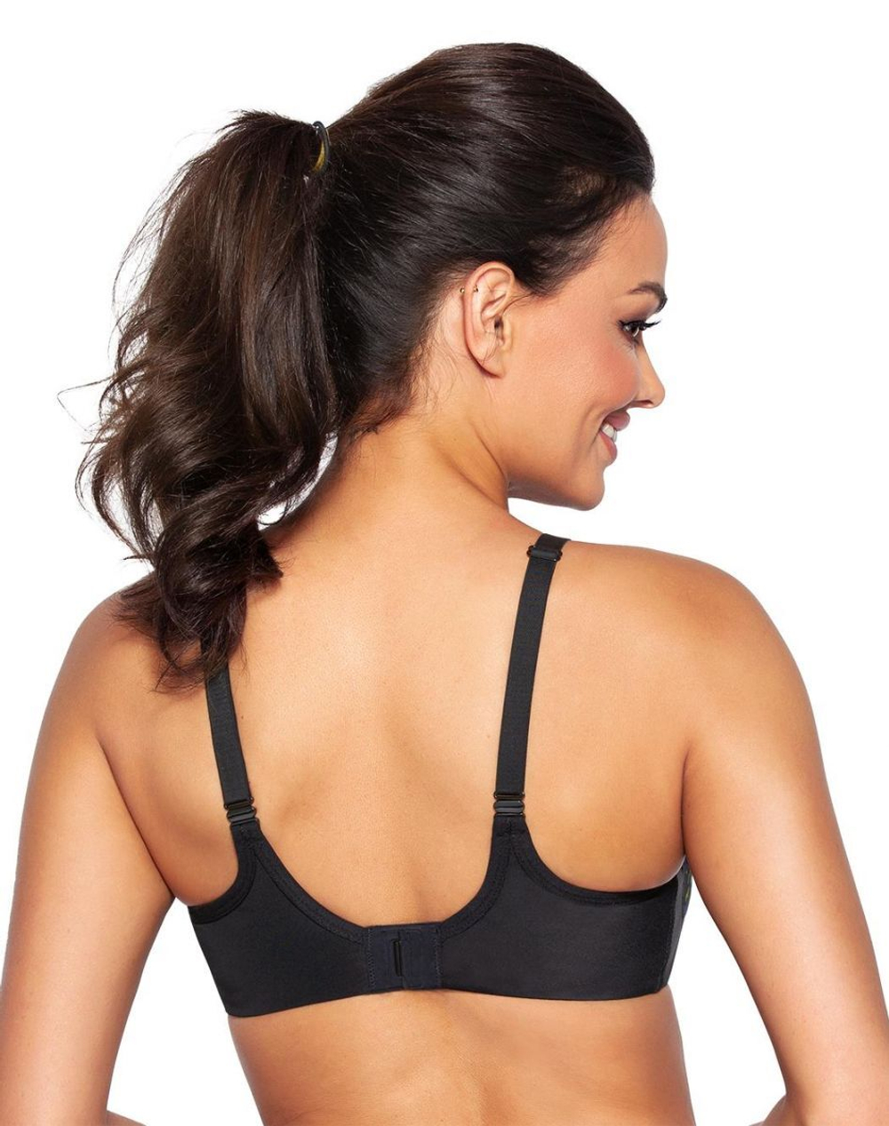 Спортивный бюстгальтер +size Naomi (Размер: 100E) (Цвет: черный с синим)