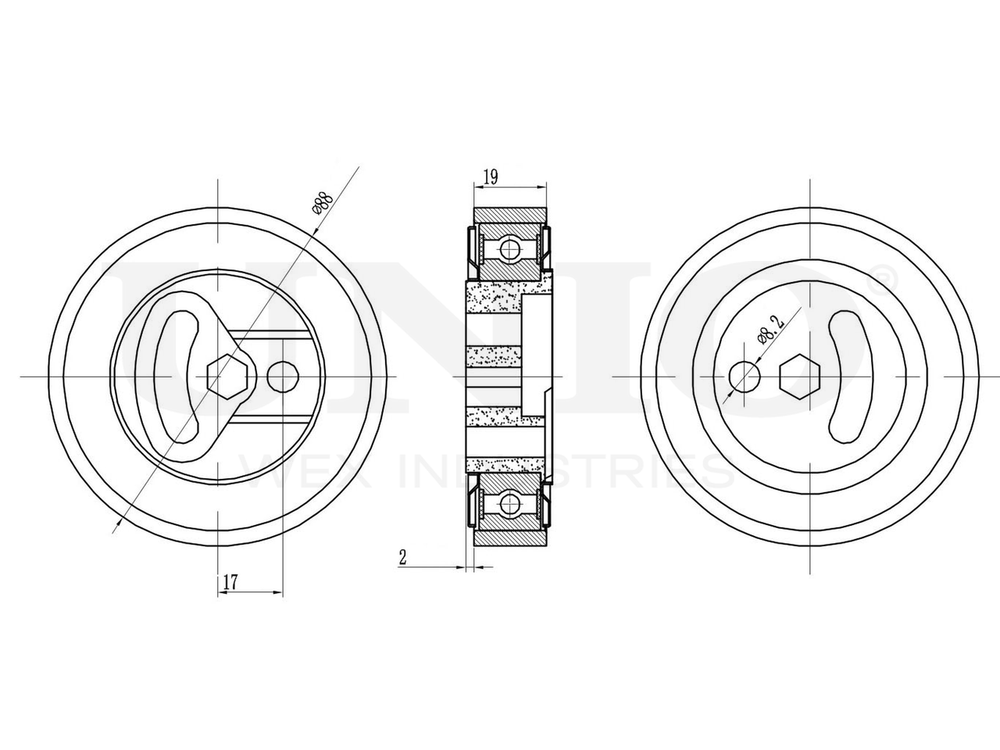 Ролик натяжной приводного ремня UNIO TNS-10263