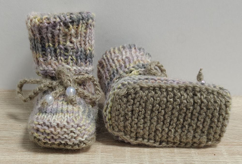 Пинетки детские бесшовные для новорожденных от 0 до 6-ти месяцев. Ручная работа